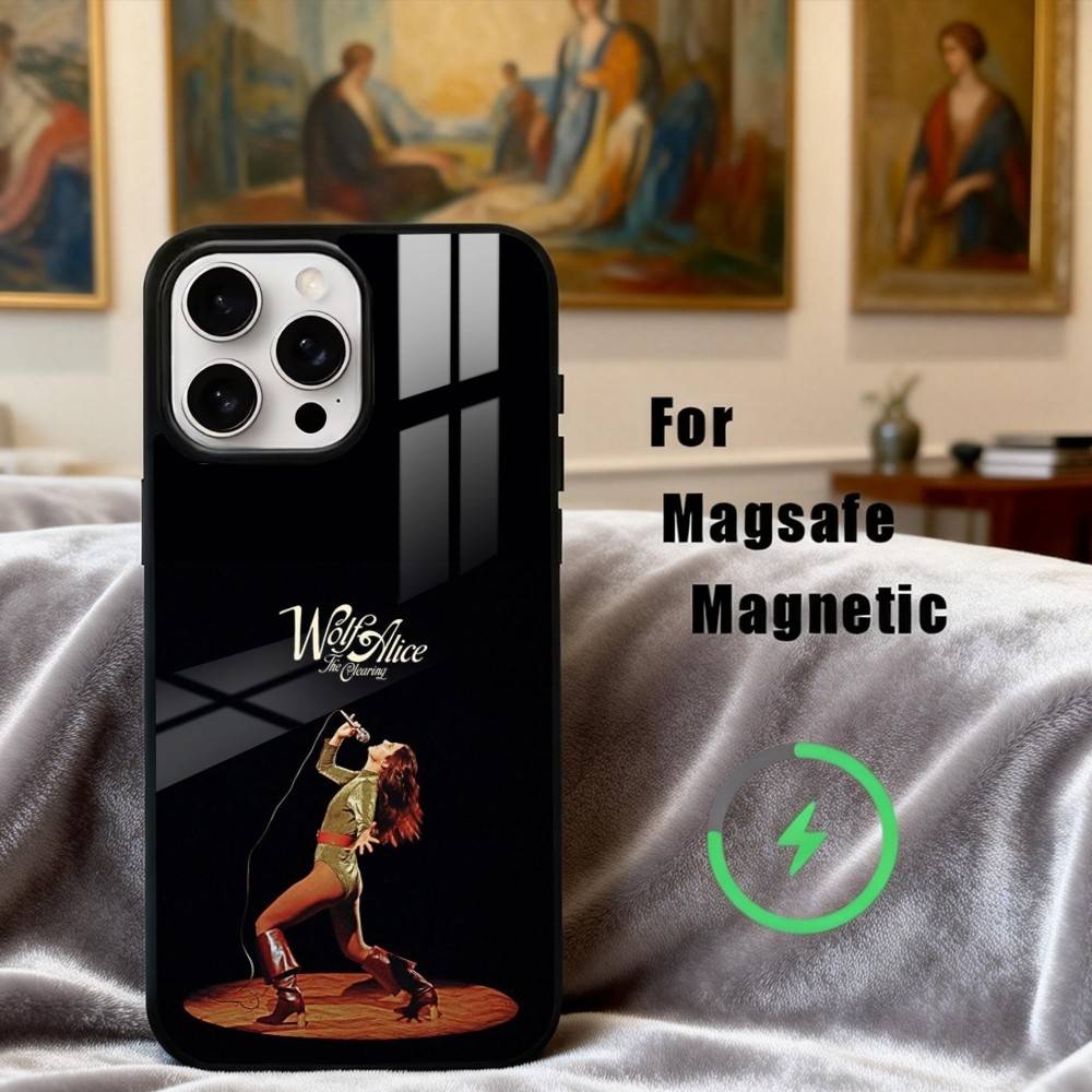 Alternative W-Wolf Alice Band Phone Case For iPhone17,16,15,14,13,12,11 Plus,Pro Max Magnetic For Magsafe Wireless Charging