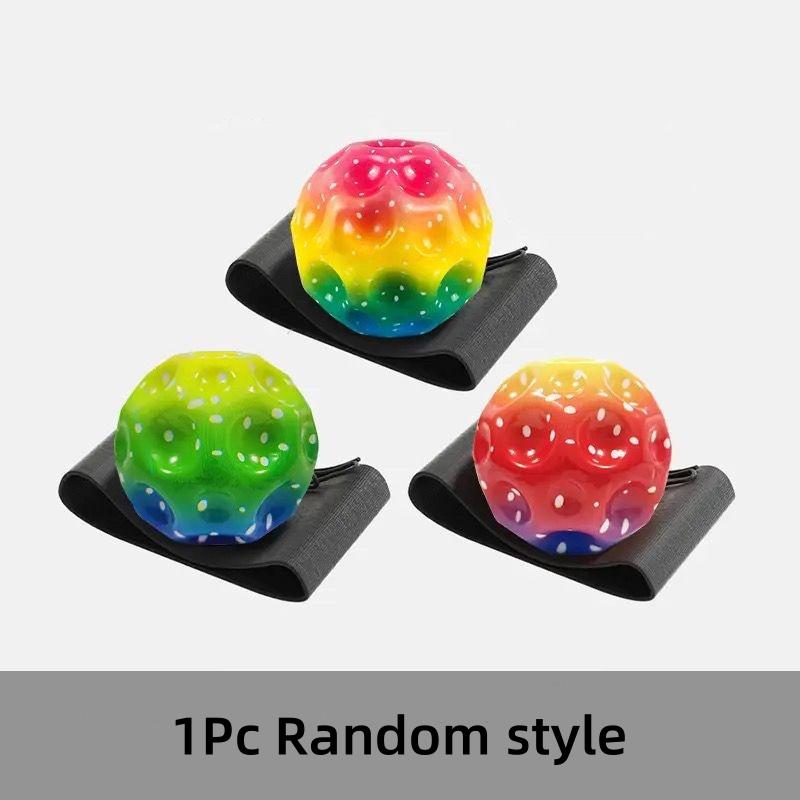 Wrist Return Ball Rubber Sport Ball with Strap and String Rebound Bouncy Balls Toy for Teens Adults Wrist Exercise or Play