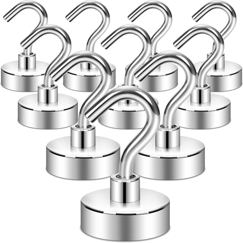 Суперпрочные неодимовые магнитные крючки, сверхпрочные крючки, редкоземельные магнитные крючки для холодильника, DIY, домашней кухни