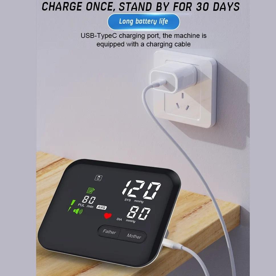 Перезаряжаемый цифровой монитор АД, верхний медицинский сфигмоманометр, монитор артериального давления, ensiometro, светодиодный измеритель артериального давления 22-42 см