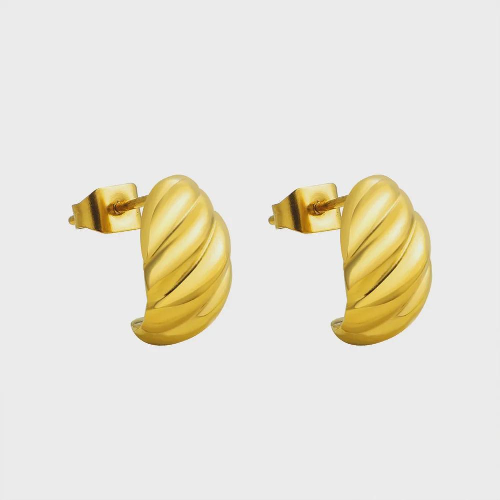 Элегантные европейские и американские серьги-мешки в форме рога - женские роскошные титановые стальные серьги французского дизайна