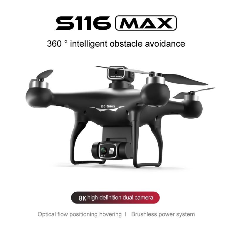 Новый Дрон S116 MAX WIFI FPV ESC HD камера 360° для предотвращения препятствий бесщеточный двигатель с дистанционным управлением Квадрокоптер игрушка в подарок для детей