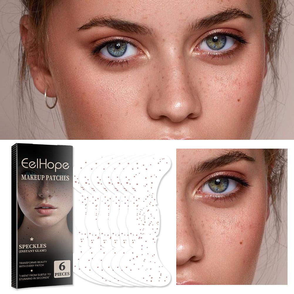 12/6 шт. ПЭ пленка татуировки позолота веснушки на лице поддельные татуировки наклейки самоклеящиеся веснушки для глаз B U0U8