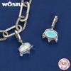 WOSTU 925 Sterling Silver Mini Rocket Planet Pendants Dreamy Spaceship Spacer Beads Fit Original Bracelet DIY Jewelry Gift