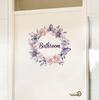 Beautiful Flowers Wall Stickers Toilet Bathroom Door Decoration Mural Home Decor Self-adhesive Beautify Wallpaper