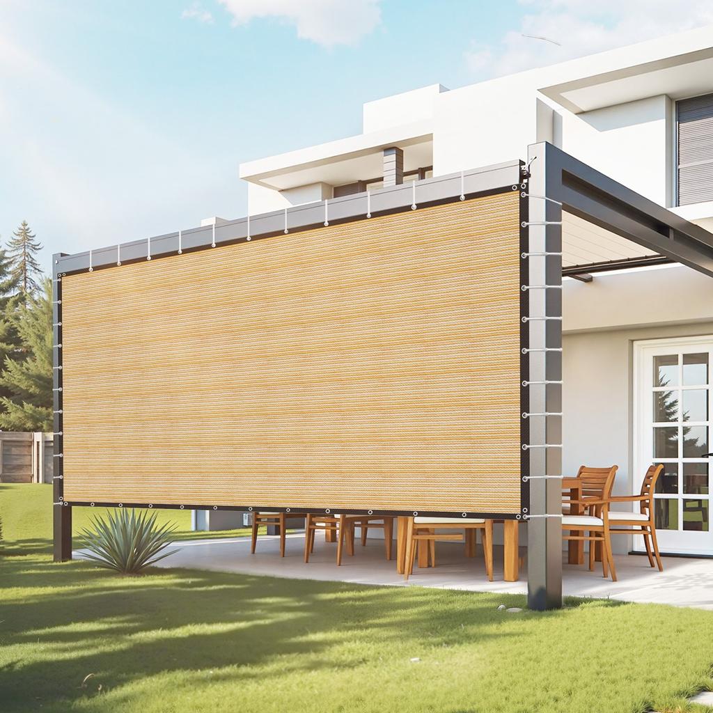 VEVOR 90% Sun Shade Cloth, 12 x 20 ft Pergola Shade Cover with Stainless Steel Grommets, Sun Shades Canopy Privacy Screen with 160 GSM HDPE Material