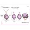 Umcho Oval Nano Pink Moganite Jewelry Sets Gemstone Pendant Necklace Rings Drop Earrings 925 Sterling Silver For Women Best Gift