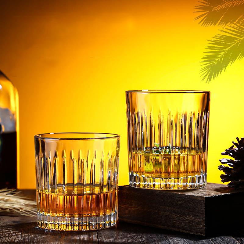 Полосатый простой прозрачный хрустальный стакан Стакан для виски Стакан для сока Стакан для воды