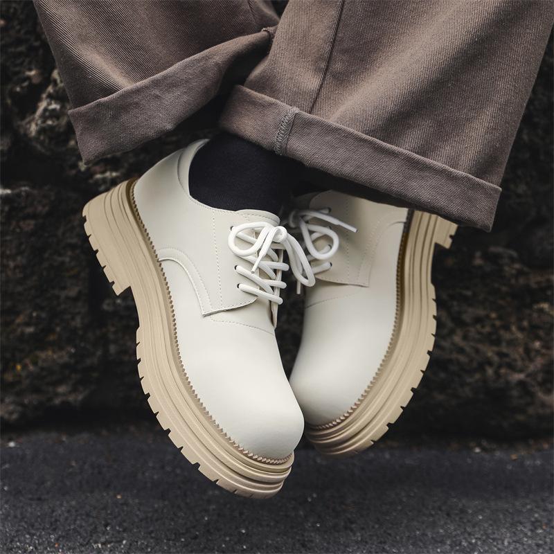 Обувь Martin мужские туфли дерби на толстой подошве с завышенной талией ретро старые туфли с большой головой мужские туфли на шнуровке с низким верхом 24342-J