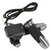 1 Pair Aluminum Throttle Grip LCD Screen Twist Throttle Accelerator Handle Grips with Cable and Key Knock for Electric Bike