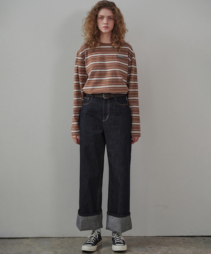 MALOUPE 5107 Regular Striped T-Shirt (Brown)