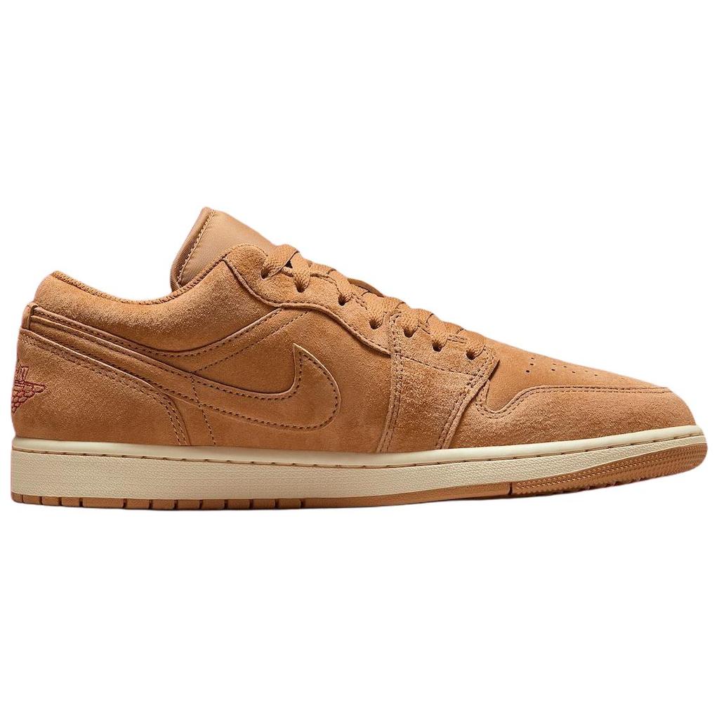 Jordan Air Jordan 1 Износостойкие Низкие Винтажные Баскетбольные Кроссовки Унисекс Льняно-Коричневые HV4089-200