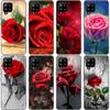Red Rose Flower Phone Case For Samsung Galaxy A12 A02S A22 A32 A52 A72 A71 A51 A41 A31 A21 A11 A50 A70 A10S A20S Black Cover