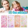 4pcs Removable 3D Relief Stickers Transparent DIY Stickers DIY Jelly Stickers  Phone Decor