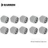 Barrow 10 шт. Фитинг для мягкой трубки, Разъем G1/4", Для 3/8" Вн.Диам. x 5/8" Нар.Диам. (10x16мм) или 3/8" Вн.Д. x 1/2" Нар.Д. (10х13мм)