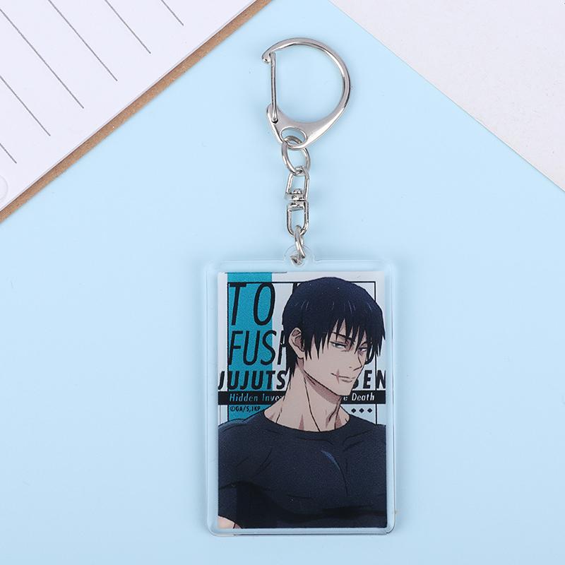Jujutsu Kaisen Anime Figures Gojo Satoru Geto Suguru Cosplay Acrylic Key Chains Fushiguro Toji Character Keyring Decor Pendant