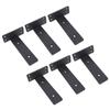 6 Pcs Shelf Bracket 6 Inch Black Matte Coating Heavy Duty Iron Wall Mounted Shelf Support Brackets F