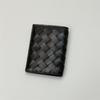 Handmade Woven Leather Wallet+folding Change Bag Card Holder Grid Sheepskin Business Fashion Card Holder Card Holder