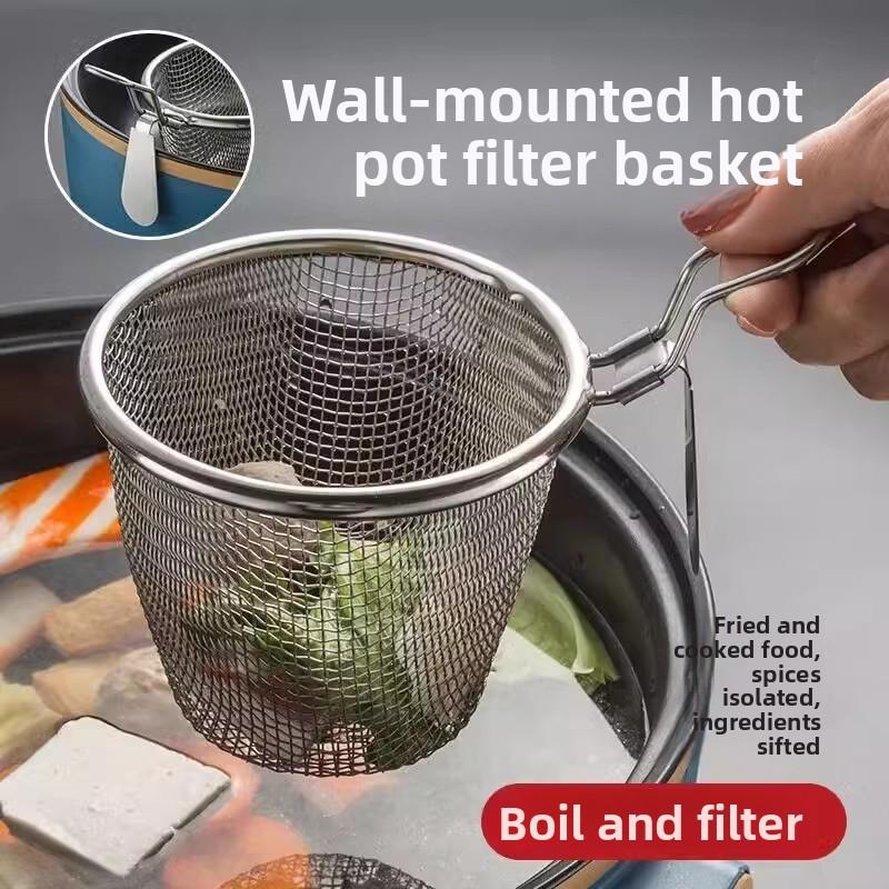 Home-use Hotpot Strainer with Hook for Noodles and Fried Foods