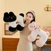 Cute Cat Plush Toy Neck Pillow With Pp Cotton Filling For Home Office Decor