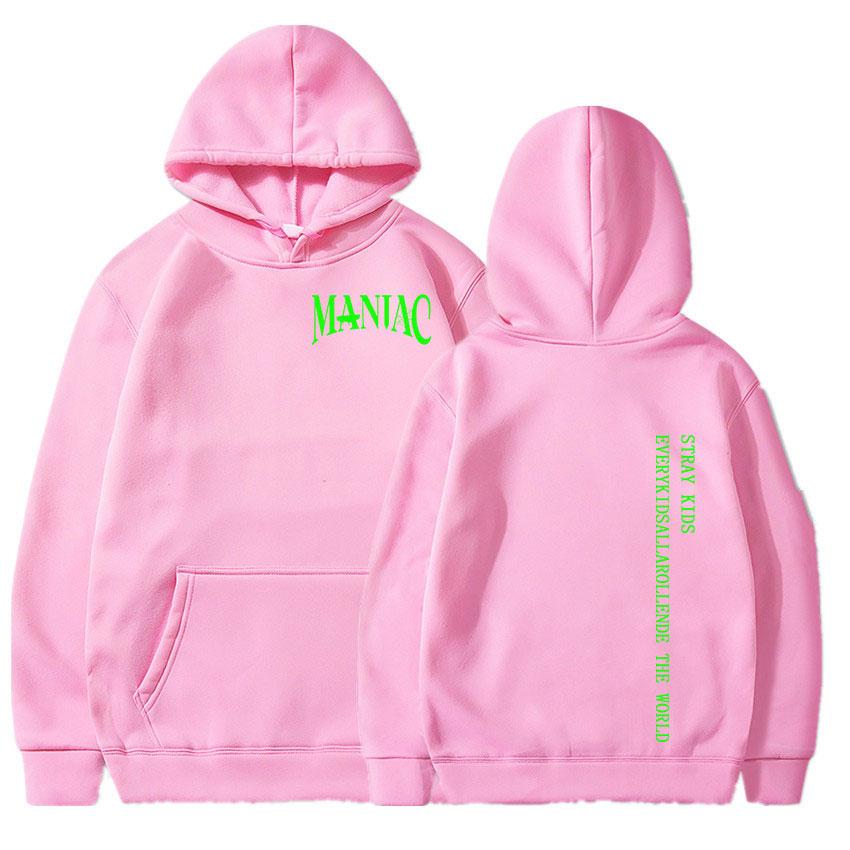 Толстовки с принтом Stray Kids MANIAC Kpop Harajuku, уличная одежда унисекс, женские толстовки большого размера, толстовка с капюшоном, корейский модный пуловер унисекс