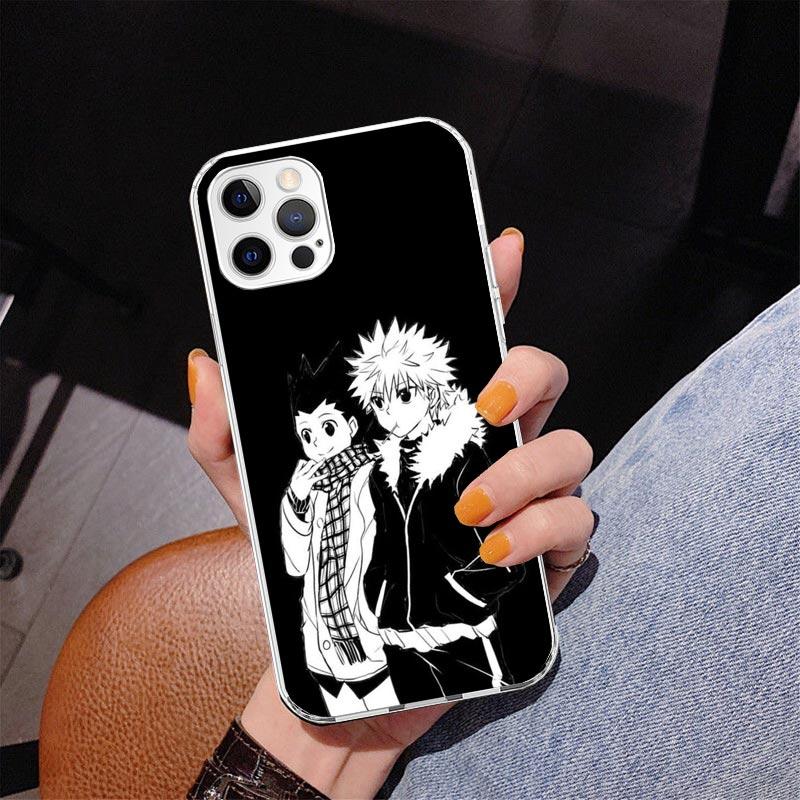 Черно-белый чехол для телефона Hunter X для iPhone 17 Air 16 Pro Max 16E 15 + 14 Plus 11 12 13 Mini 7 8 SE Подарок Печатная крышка Fundas 16 Pr