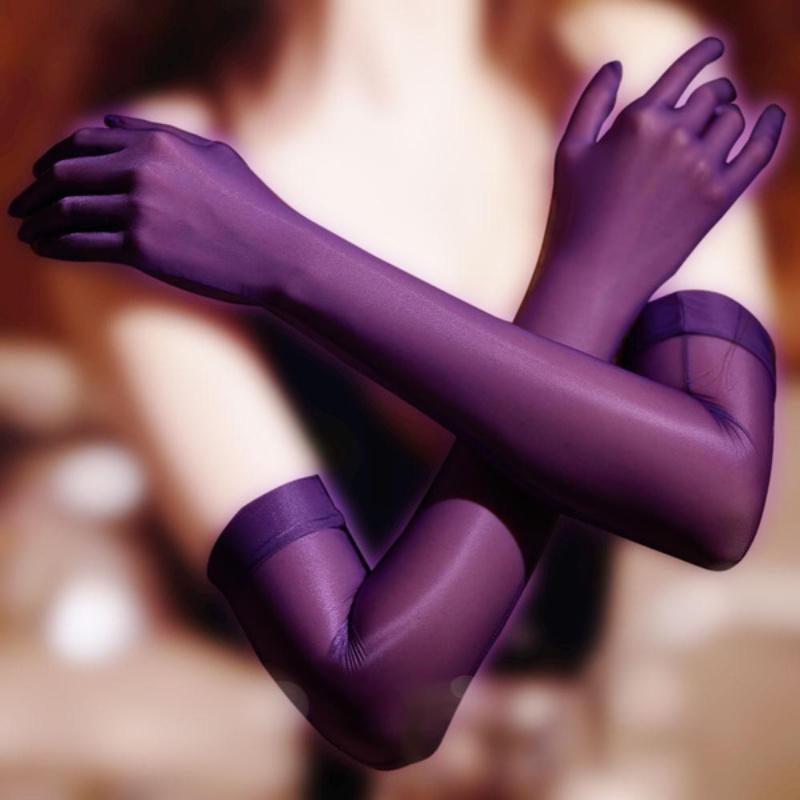 1 Pair Women Stretchy Silky Gloves Opera Gloves Over Elbow Ultra-thin Gloves Evening Party Costumes Accessories