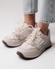 Women's Sneakers Allsy 197249 37 Beige Leather Textile