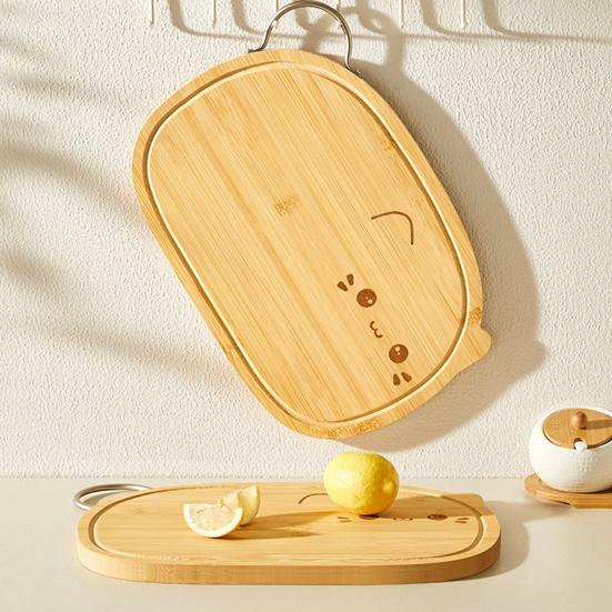 Двусторонняя разделочная доска с металлической ручкой Доски для нарезки колбас Деревянная разделочная доска для мяса, сыра, хлеба, овощей и фруктов