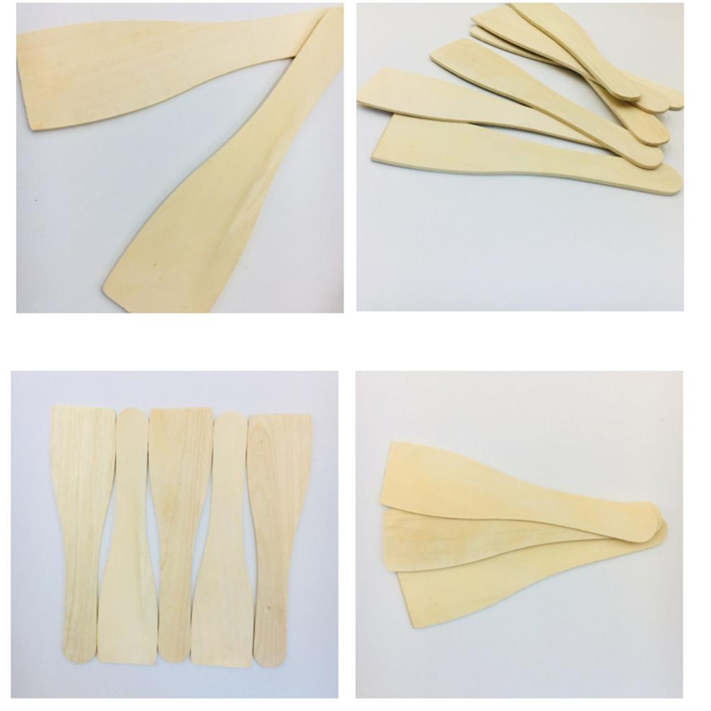 10 шт. Натуральный деревянный горшок Кухонная посуда Антипригарная лопатка для блинов Лопатка с длинной ручкой