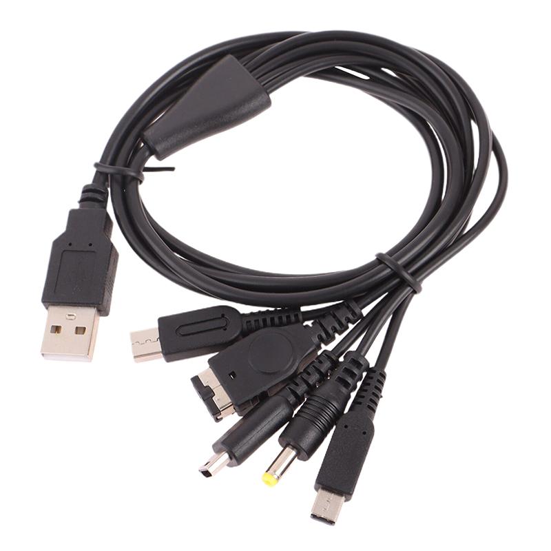 1,2 м кабель для быстрой зарядки 5 в 1 USB игровой зарядный шнур провод для 3Ds Xl Nds Lite Ndsi Ll Wi IU Gba Psp