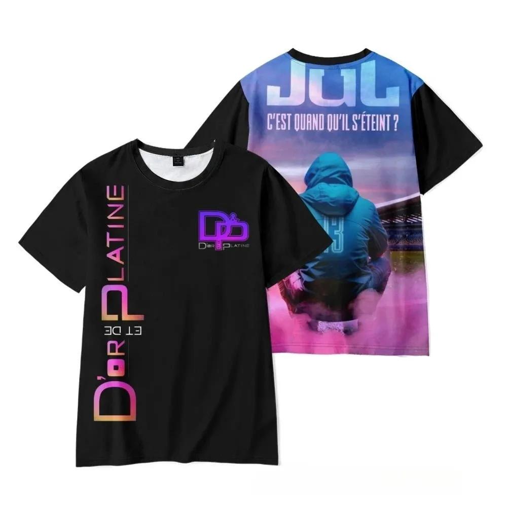 Летняя детская одежда для взрослых, хип-хоп-тренд, футболки с коротким рукавом, топы, свободная уличная одежда, популярный рэпер JuL, новый альбом, 3D футболки