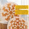 Classic Number Wooden Puzzle Round Turntable Brain Teaser Toy Number Puzzle  Children Learning