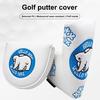 Чехол для гольф-паттера с магнитным молотком, чехол для гольф-клюшки, чехол для гольф-клюшки, милый чехол для клюшки с дизайном в виде белого медведя, чехол для гольфиста