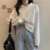 Womens Spring Hoodie With Embroidered Long Sleeves And Oversize Fit For Casual Wear