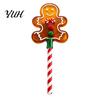 Decorative Card Swiping Tool Christmas Tap-to-Pay Wand, Candy Cane Handle Credit Holder, Cute Contactless Payment Wand Santa Snowman Tree Gingerbread