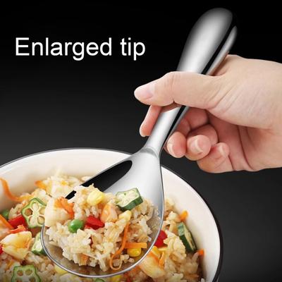 Ложка для риса из нержавеющей стали с антипригарным покрытием для приготовления пищи Эргономичный дизайн Простота