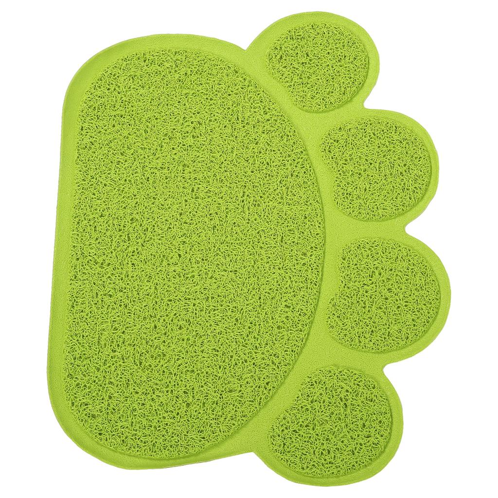 Коврик для кошачьего туалета предотвращает скольжение, водонепроницаемый мягкий коврик в форме лапы из ПВХ для кошачьего туалета для пола в помещении