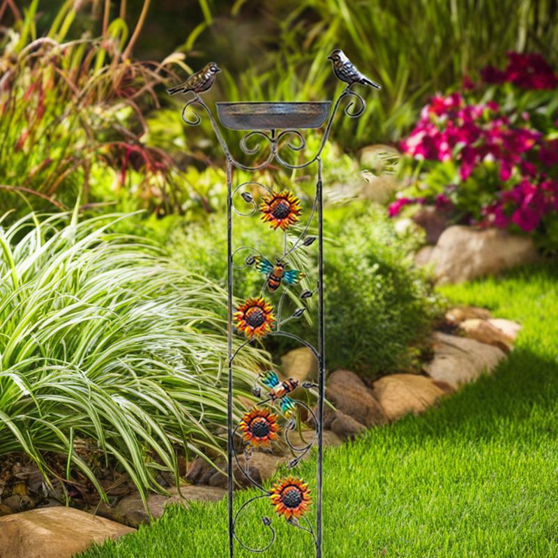 Новая поилка для птиц 2025 года с садовой шпалерой, шпалерой для вьющихся растений, уличная отдельно стоящая станция-кормушка для птиц для газона, двора, заднего двора