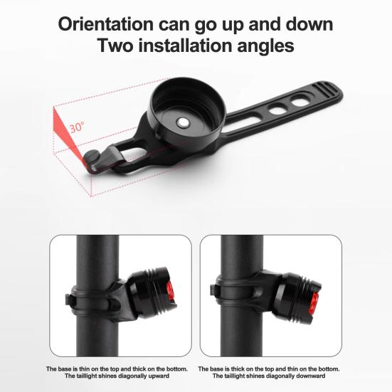 Bicycle Taillight High Brightness Waterproof Multiple Lighting Modes Simple Installation Bike Safety Warning Tail Light