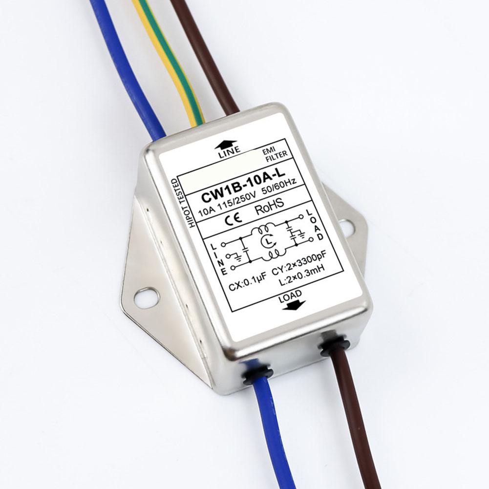Useful Power Filter Wire Installation 1* 1pcs 250V AC