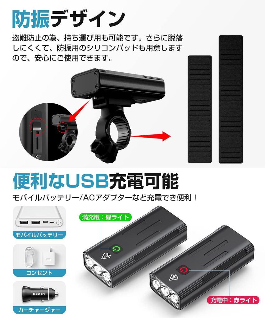 Перезаряжаемый велосипедный фонарь с задним фонарем и мобильным мощным велосипедным светом, подходит для кроссовых и дорожных велосипедов, легко крепится, также может использоваться для поездок на работу.