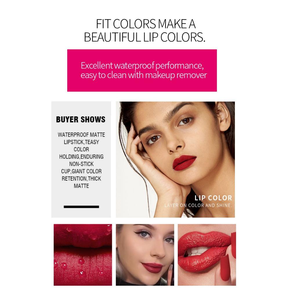 Fit Colors 6 Color Mini Capsule Lip Gloss Color Not Sticking Cup Matte Liquid Lipstick