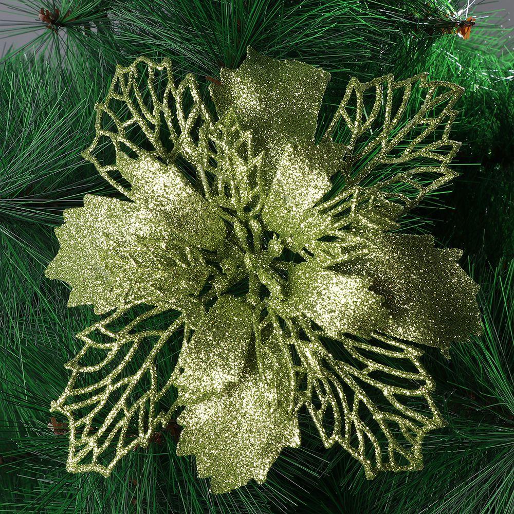 New Year Decor Christmas Tree Decorations Christmas Flowers Fake Flowers Home Xmas Ornaments