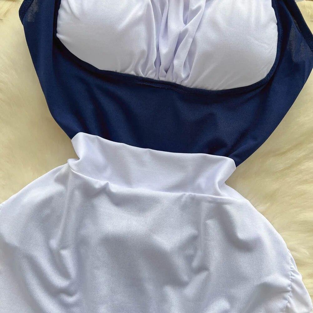 Japanese Kawaii Lingerie Corset Bodysuit Women Summer Erotic Slim Backless Rompers Female Fashion Maid Cosplay Club Sexy Playsuits 2024