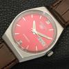 ВИНТАЖНЫЕ МУЖСКИЕ ЧАСЫ SEIKO 5 AUTOMATIC 6319A ЯПОНИЯ ЦИФЕРБЛАТ КРАСНОГО ЦВЕТА a701216-5 R206a-a701216