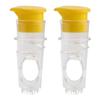 2Pcs Manual Lemon Squeezer Fruit Juicer with Built-in Filter BPA-Free Citrus Juicer with Lid Portable Lime Juicer
