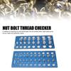 Nut and Bolt Thread Checker, 38-Hole Blue Imperial Metric Aluminum Thread Identification Gauge, High-Precision Nut and Bolt Thread Checker for Repair