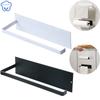 Steel Kitchen Bathroom Toilet Roll Holder Wall Mounted Rack Paper Towel Rack Self Adhesive Towel Hanging Rack Home Appliance