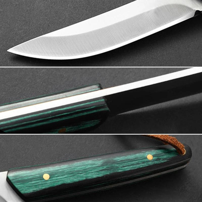 Мини-нож для нарезки из нержавеющей стали, ручной ковки, обвалочный нож, маленький поварской острый нож для фруктов, деревянная ручка